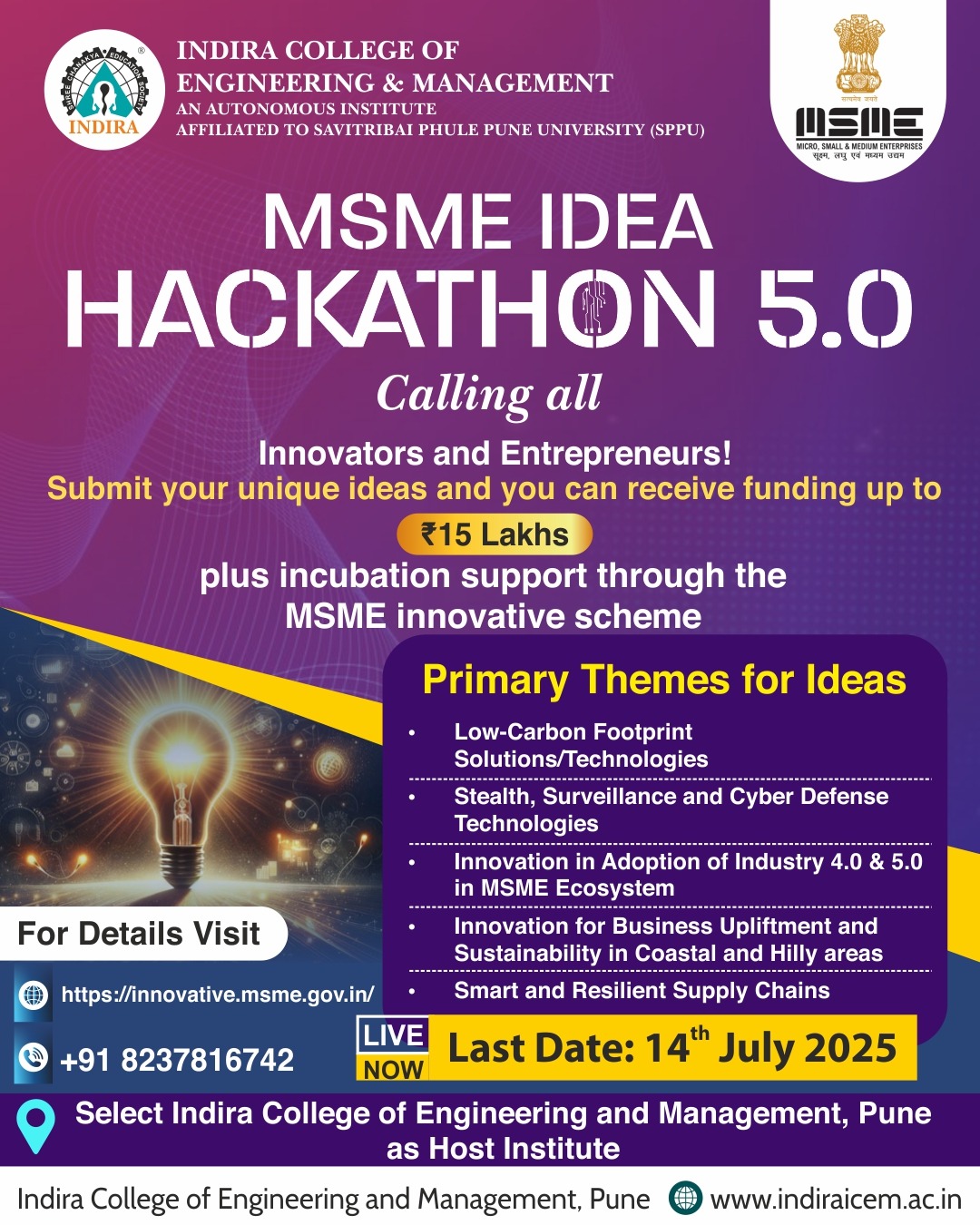 MSME Hackathon 5.0 Poster